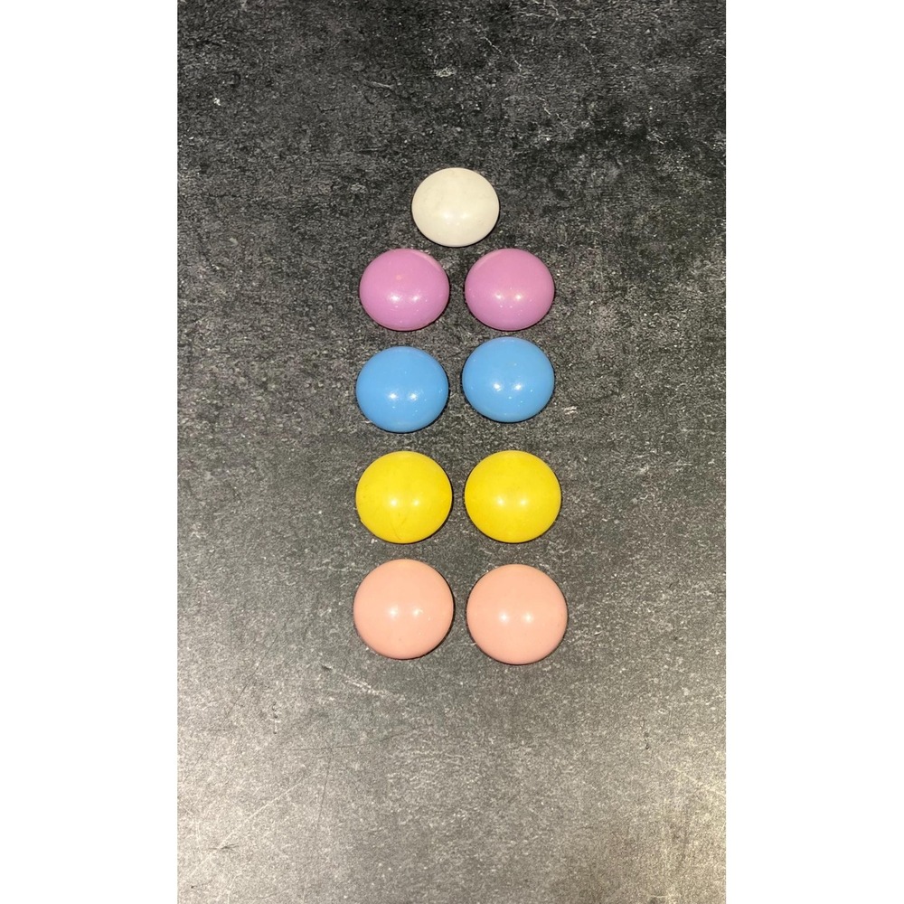 Vintage Plastic Buttons Pastel Set of 11